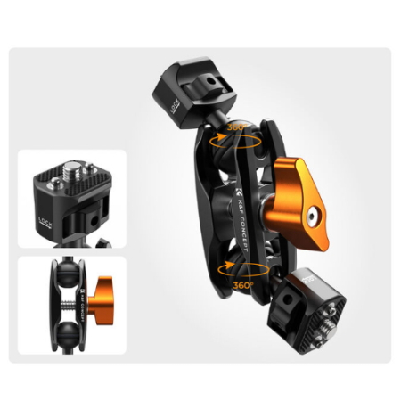 K&F Concept KF31.082V1 MS14 - przegubowe ramię Magic Arm z dwiema głowicami kulowymi